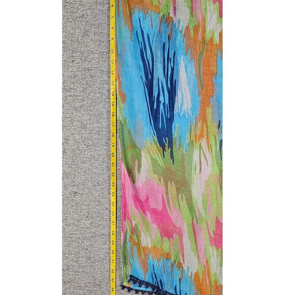 WOMEN’S MULTICOLOR SOFT FABRIC SCARF – PRE-OWNED – GOOD CONDITION - Picture 5 of 6